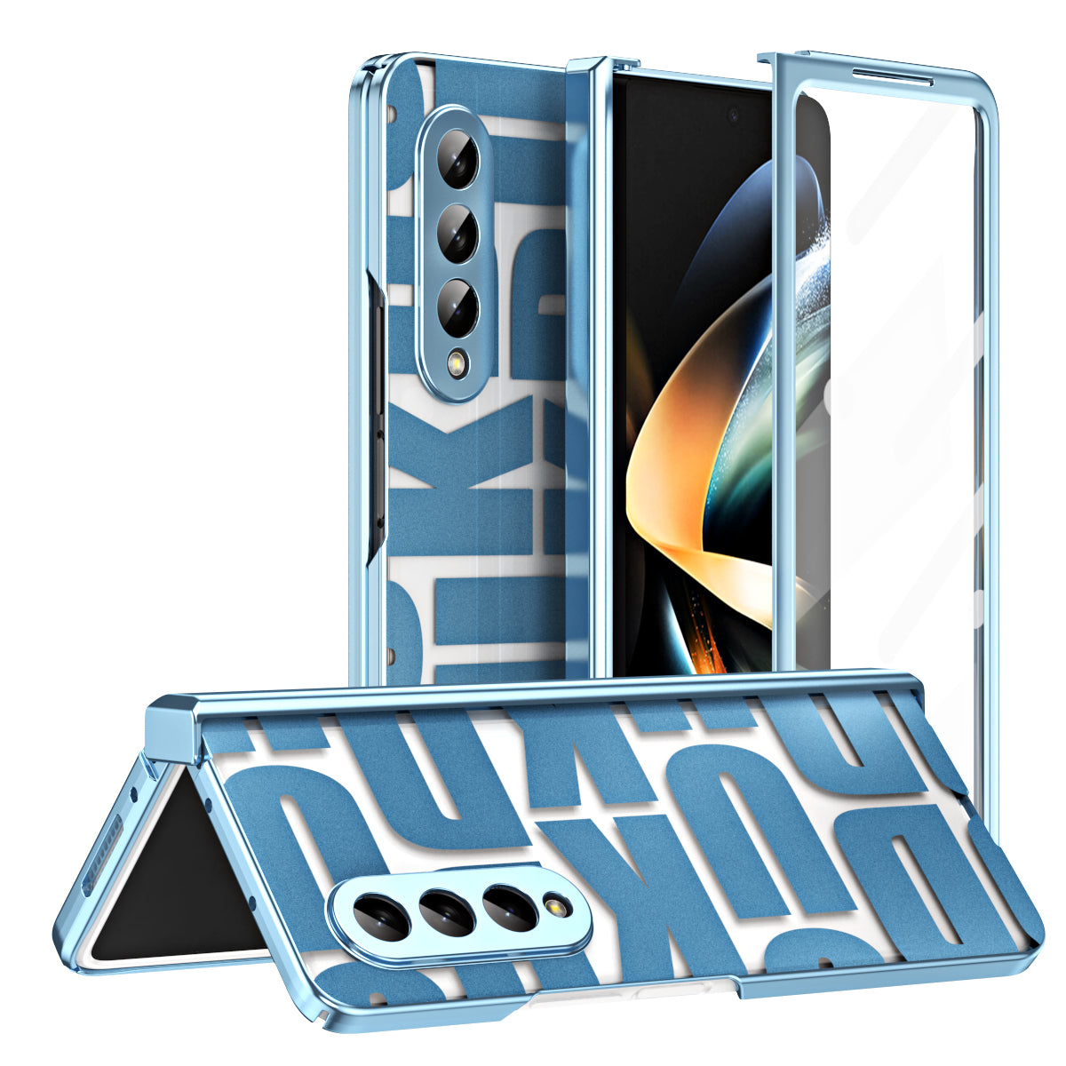 Slankt etui til Samsung Galaxy Z Fold4 5G beskyttende telefonetui PC-telefonskal med hærdet glas forskærmsfilm Slankt etui til Samsung Galaxy Z Fold4 5G beskyttende telefonetui PC-telefonskal med hærdet glas forskærmsfilm